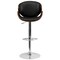 Emma and Oliver Bentwood Adjustable Height Barstool with Curved Vinyl Seat/Back
